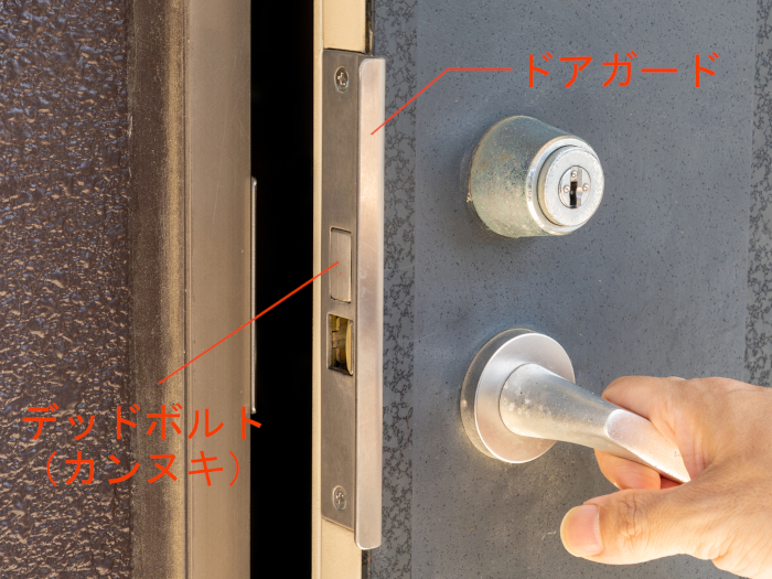 ドアガード設置で防犯対策