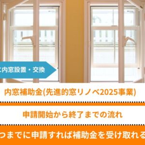 内窓補助金の申請受付開始から終了までの流れ